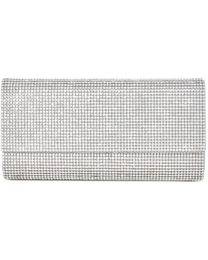 Judith Leiber Kristallverzierte Clutch Mit Kettenriemen - Grau