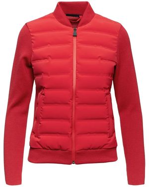 Aztech Mountain Dale Of Aspen Panelled Knitted Jacket - Red