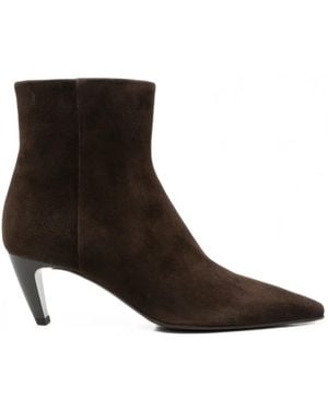 Premiata Pointed-Toe Suede Ankle Boots - Black