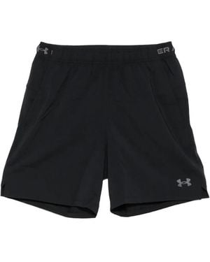 Under Armour Shorts Con Logo E Vita Elasticizzata - Nero