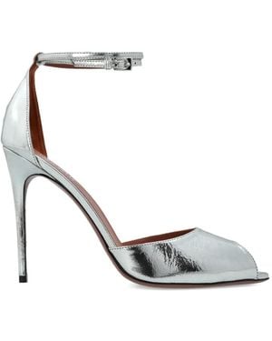 Paris Texas Peep Toe Ankle Strap Pumps - Bianco