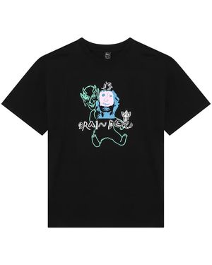 Brain Dead Graphic-Print Cotton T-Shirt - Black