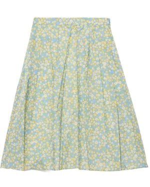 Prada Jupe Complète En Re-Nylon À Imprimé Floral - Green