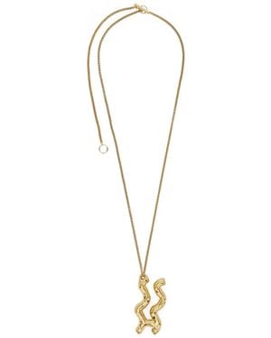Jil Sander Collar Con Colgante De Signo Del Zodiaco - Metálico