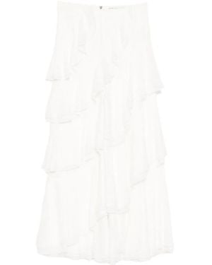 Alice + Olivia フローラルレース パンツ - ホワイト