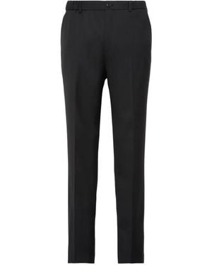 Calvin Klein Pressed-Crease Elasticated-Waist Trousers - Black