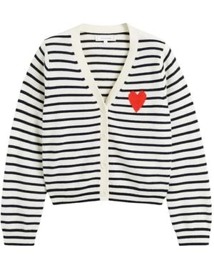 Chinti & Parker Breton Heart カーディガン - ホワイト
