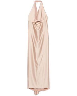 Blanca Vita Satin Maxi Dress - Natural