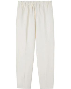 Jil Sander Broek Met Elastische Tailleband - Wit