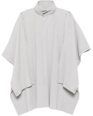Homme Plissé Issey Miyake Motion Blur Pleated Jacket - White