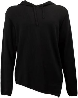 Comme des Garçons Asymmetric-Hem Hoodie - Black