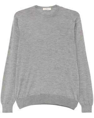 Bruno Manetti Fine-Knit Jumper - Grey