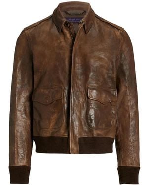 Ralph Lauren Bomberjacke Aus Leder - Braun