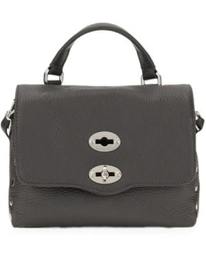Zanellato Postina Daily Studded Leather Tote Bag - Black
