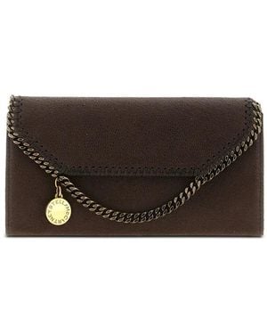 Stella McCartney Continental Falabella Wallet-On-Chain - Brown