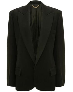 Victoria Beckham Sculptural-Sleeve Jacket - Black