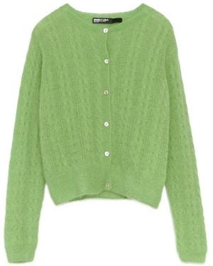 Bimba Y Lola Kastiger Apfelgrüner Cardigan Aus Mohär