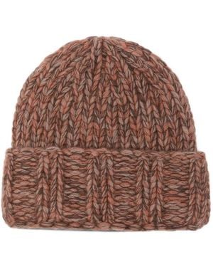 Liska Chunky-Knit Cashmere Beanie Hat - Brown