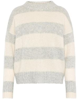EMERSON RENALDI Striped Oversized Sweater - White