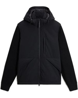 Woolrich Matt Stretch Hybrid Jack - Zwart