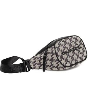 KARL LAGERFELD Monogram Zip Belt Bag - White