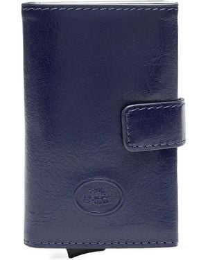 The Bridge Logo-Embossed Leather Cardholder - Blue