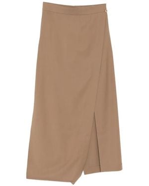 Litkovskaya Asymmetric-Hem Skirt - Natural