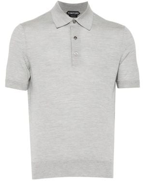 Tom Ford Fine Gauge Polo Shirt - Grey