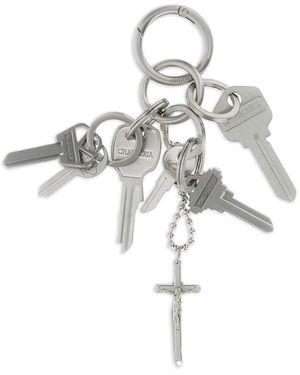 Willy Chavarria Metal Keyring - White