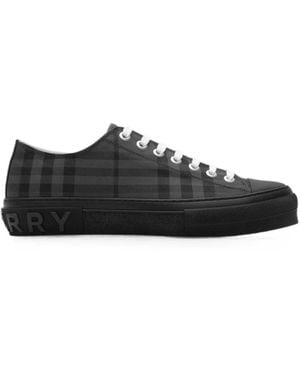 Burberry Check Nylon-Blend Sneakers - Zwart
