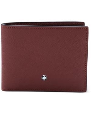 Montblanc Portafoglio Bi-Fold Con Applicazione Logo - Viola