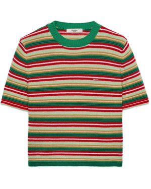 Prada Jersey Con Cuello Redondo - Verde