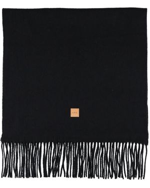 A.P.C. Fringed Wool Scarf - Black