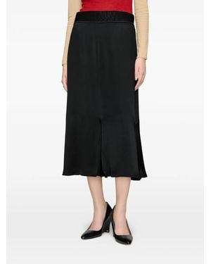Maison Margiela Satin-Finish Four Stitches Skirt - Black