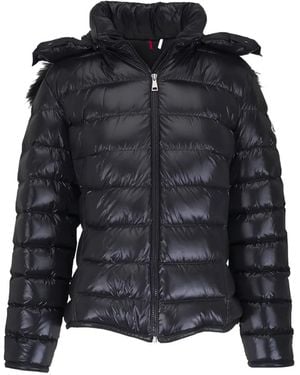 Moncler Badyeffe Faux-Fur Hooded Puffer Jacket - Black