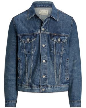 Polo Ralph Lauren Veste En Jean À Boutonnière - Blue