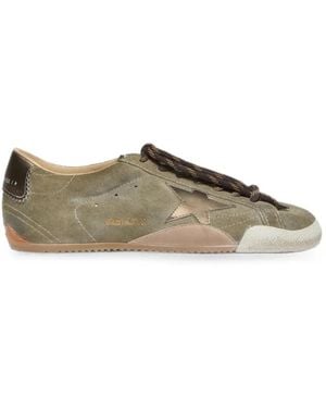 Golden Goose Baskets True-Star En Daim Avec Étoile Dorée - Green