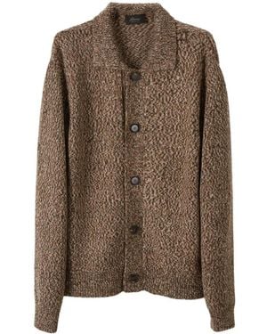 Brioni Cárdigan De Lana Con Botones - Marrón