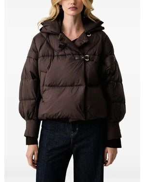Silvian Heach Buckle-Fastening Puffer Jacket - Black