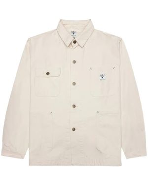South2 West8 Giacca-Camicia Con Tasche - Neutro