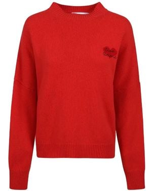 Giada Benincasa Heart-Motif Knitted Jumper - Red