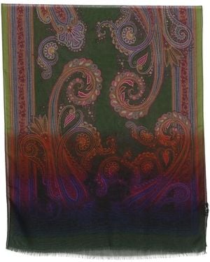 Etro Fular Con Motivo De Cachemira - Verde