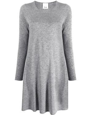 Allude ロングスリーブ ミニドレス - グレー