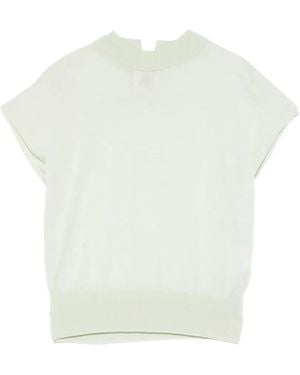 Semicouture Crew-Neck Vest - White