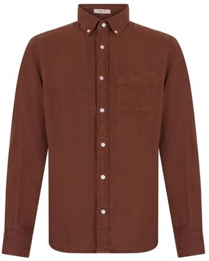 GANT Button-Down Linen Shirt - Brown