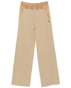 Lorena Antoniazzi Drawstring Star-Patch Trousers - Natural