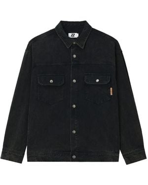 Izzue Corduroy Panelled Jacket - Black