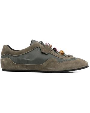 Cecilie Bahnsen Baskets Blaise En Daim - Grey