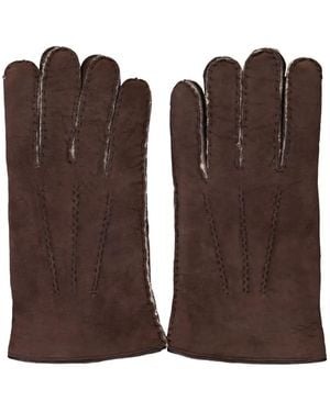 Moorer Stitched Gloves - Brown