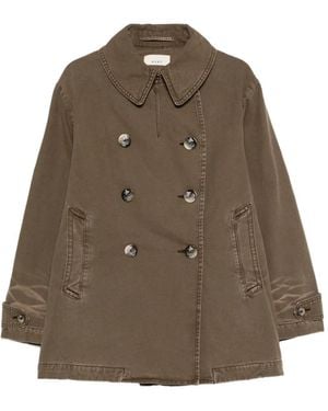 6397 Great Double-Breasted Collared Jacket - Brown